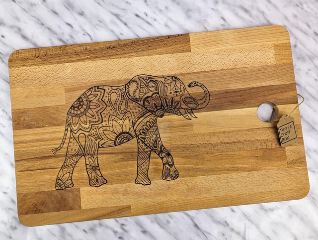 Acacia plank &#039;NELLY MANDALA&#039;