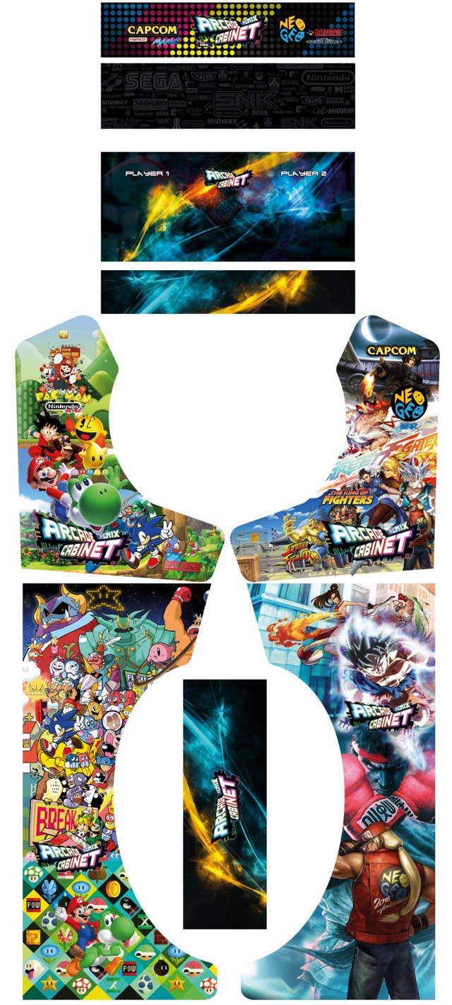 Borne arcade 33 stikers diferents 