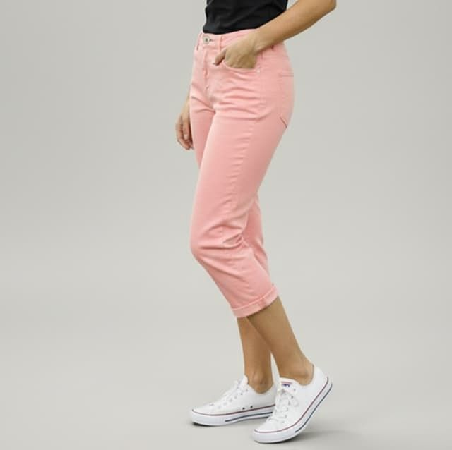 Pantacourt Femme Saumon - Marque Place du Jour - Coupe Confort