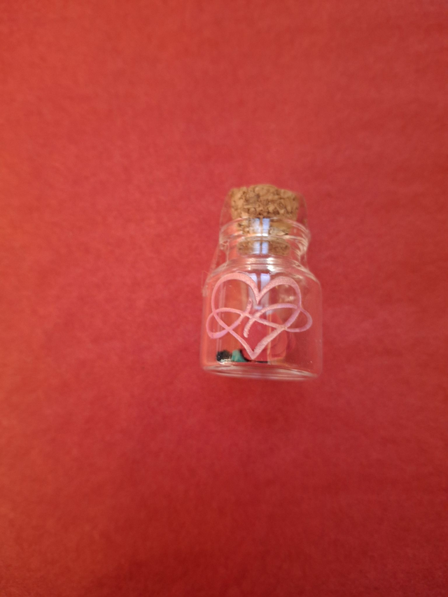 Flacon bisou verre Coeur infini