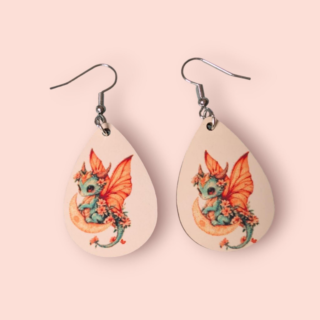 N°7 Boucles d'oreilles goutte d'eau petite fantaisie hypoallergénique 