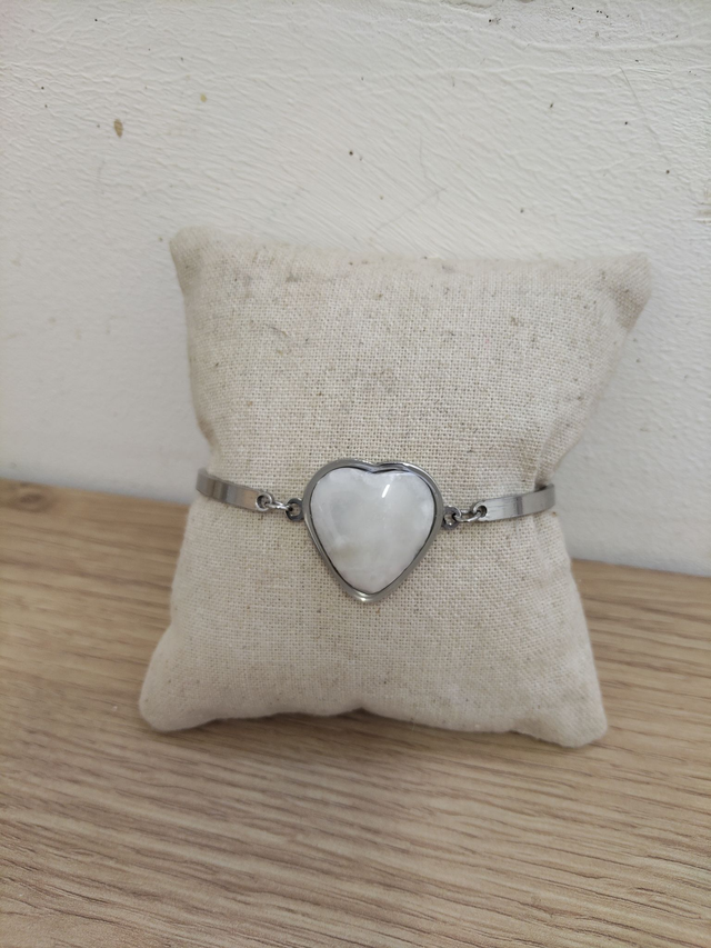 Bracelet cœur de nacre