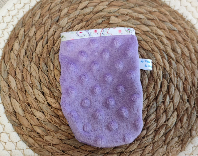 Gant minky petit violet cachemire 
