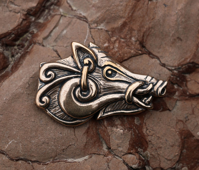 Pendentif Sanglier en bronze