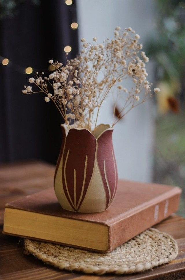 Vase Tulipe rouge