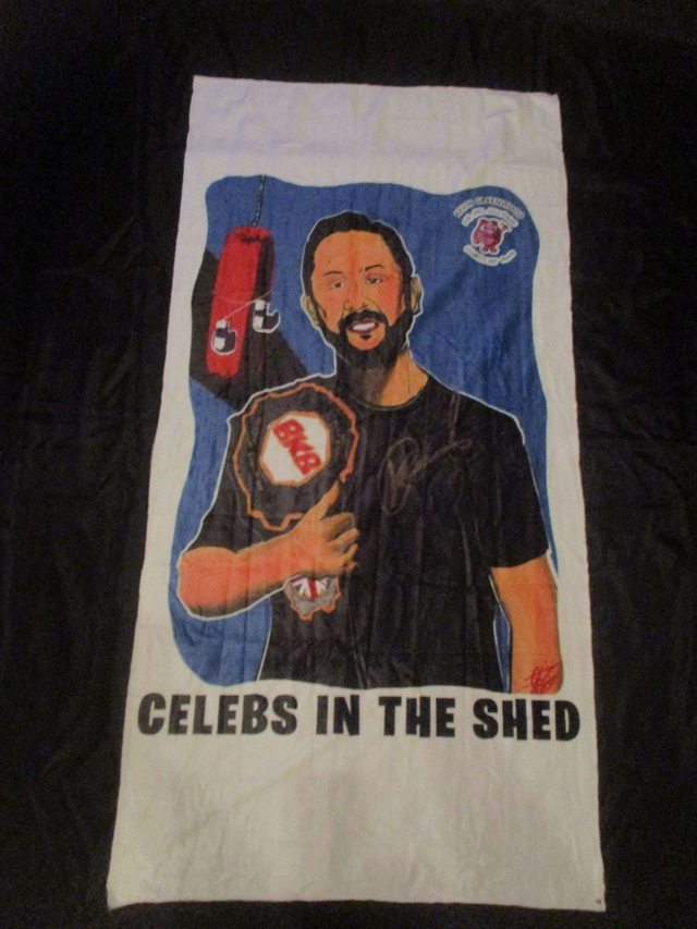 Kevin 'Green Machine' Greenwood Boxer &amp; Bare Knuckle Boxer Picture WHITE Blanket (Black Logo)(75cm x 150cm)