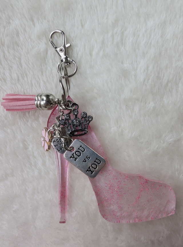 Stiletto Keyring (Pink Design)