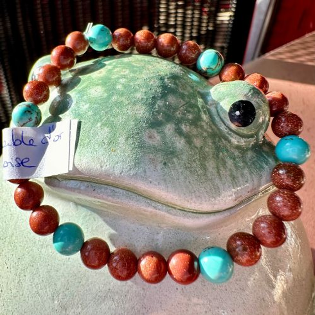 Bracelet - Turquoise et Sable d'or