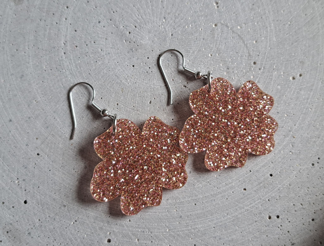 A - Unikko -korvakorut, ruusukulta