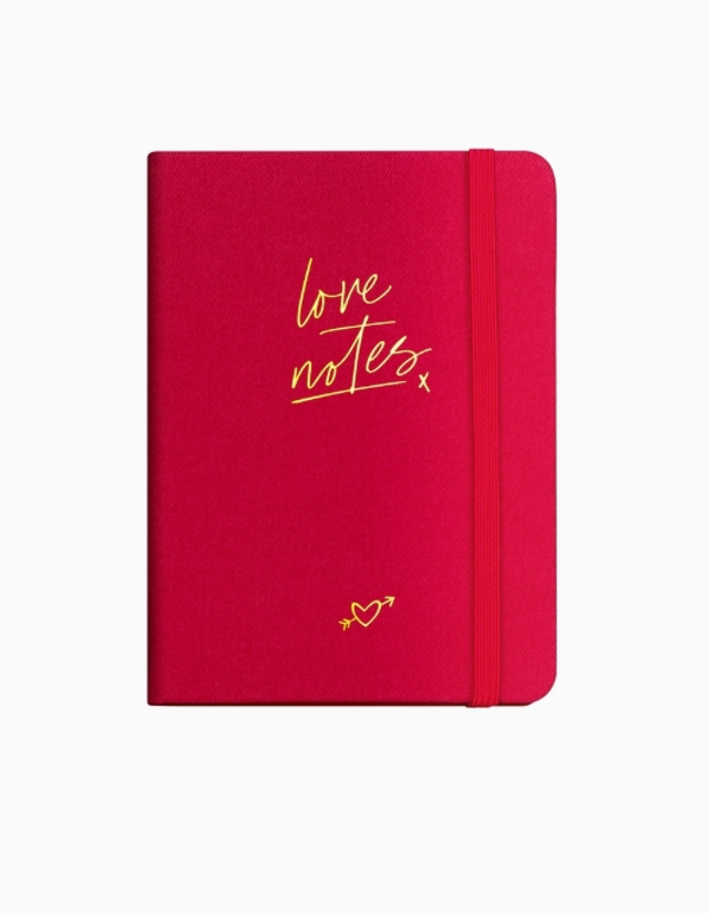 Carnet « Love Notes » | A6, rouge/doré