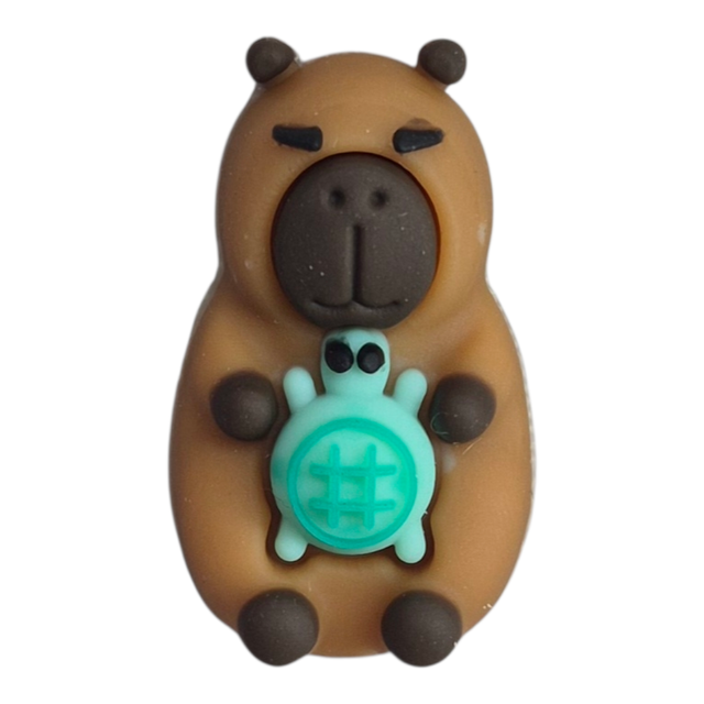 Capybara with Turtle Arrow Topper©
