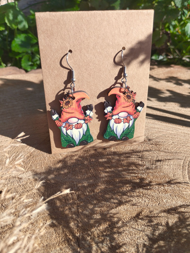 Boucles d'oreilles Gnomes d'automne