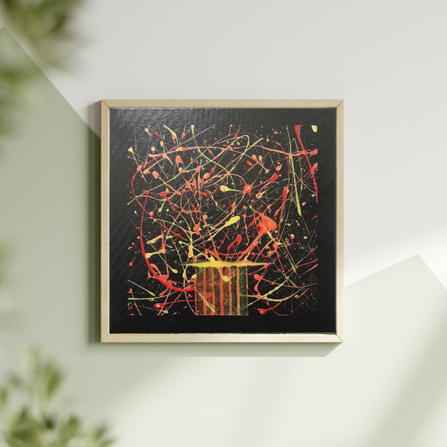 LE CHANT DES ECLATS - Tableau abstrait - 30x30 cm