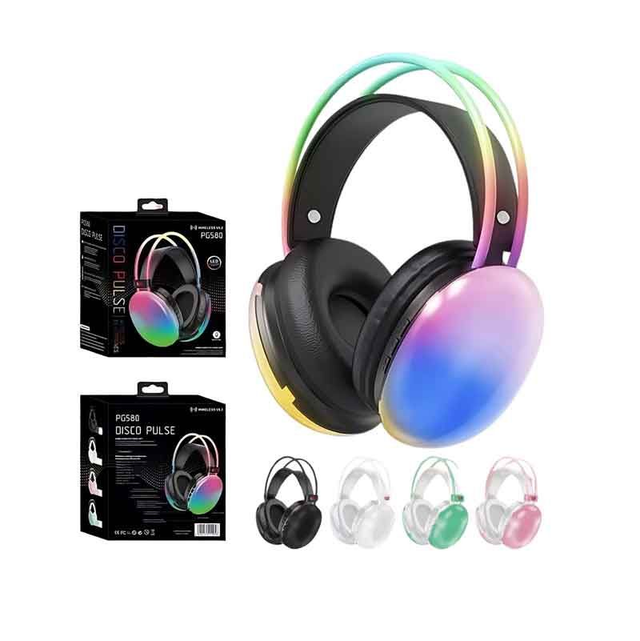 Ασύρματα / Ενσύρματα Ακουστικά Με Φωτισμό RGB PG580 – Disco Pulse