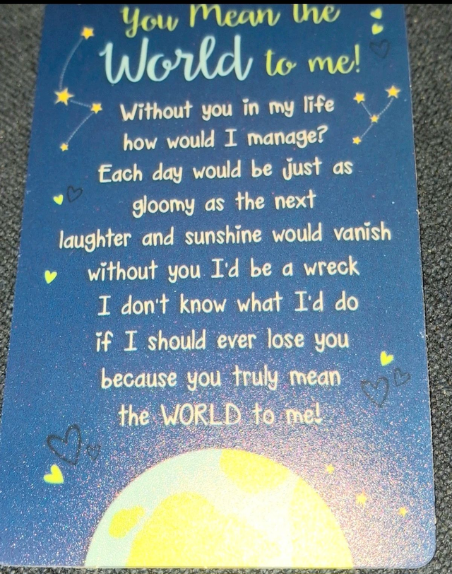 Wallet Card Keepsake