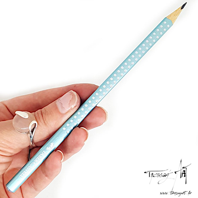 FABER CASTELL - CRAYON GRAPHITE SPARKLE BLEU PERLE - FB041262