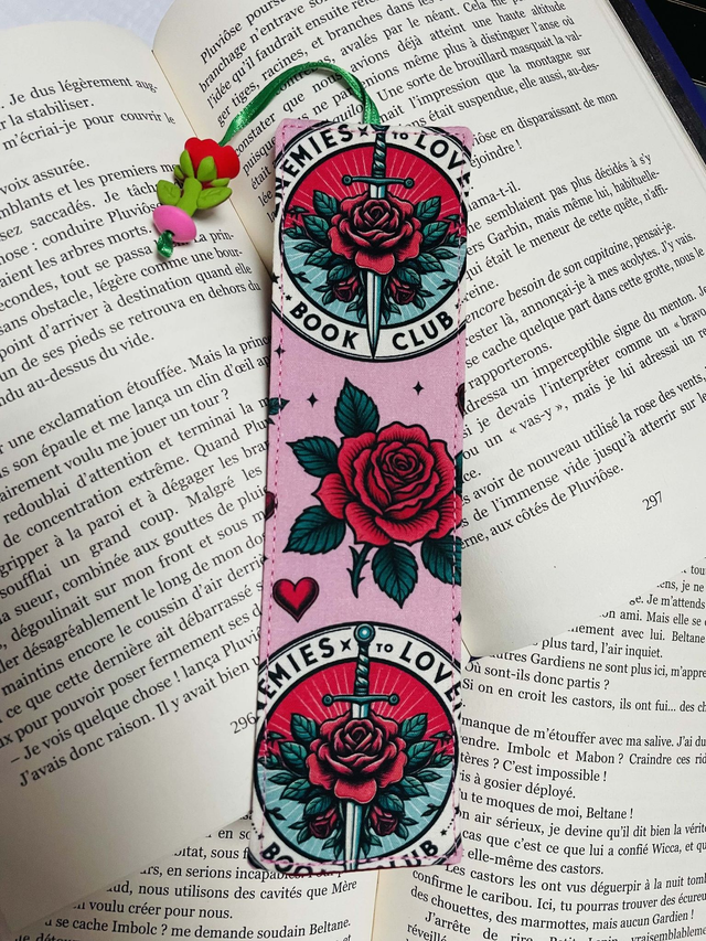Marque-page rose