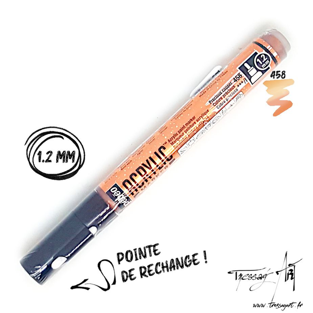 PEBEO - MARQUEUR ACRYLIQUE 1,2mm - CUIVRE PRECIEUX - PB006458