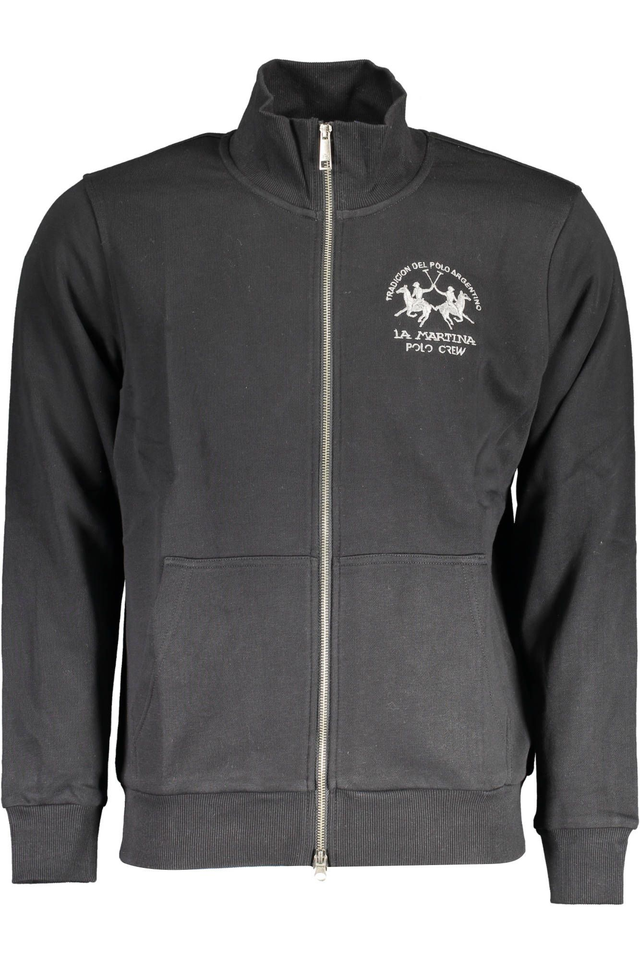 LA MARTINA FELPA CON ZIP UOMO NERO