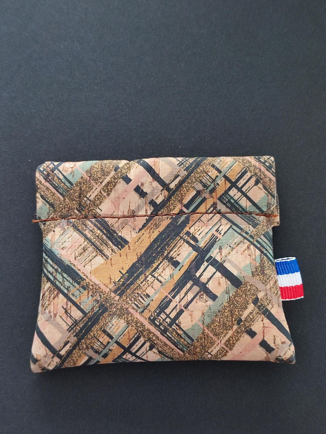 Porte monnaie clac clac "Tressage urbain"