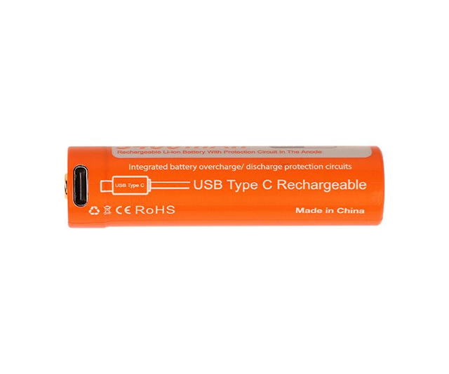 Orcatorch accus 18650 USB-C 3400mAh