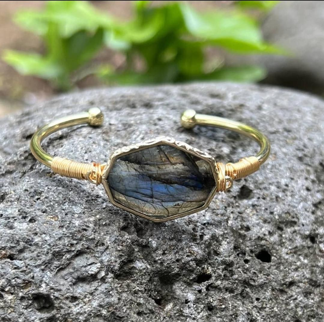 Bracelet Manchette Labradorite