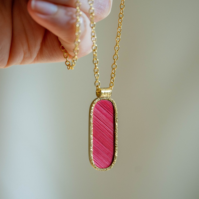 Pendentif Sigilla - Doré, rouge