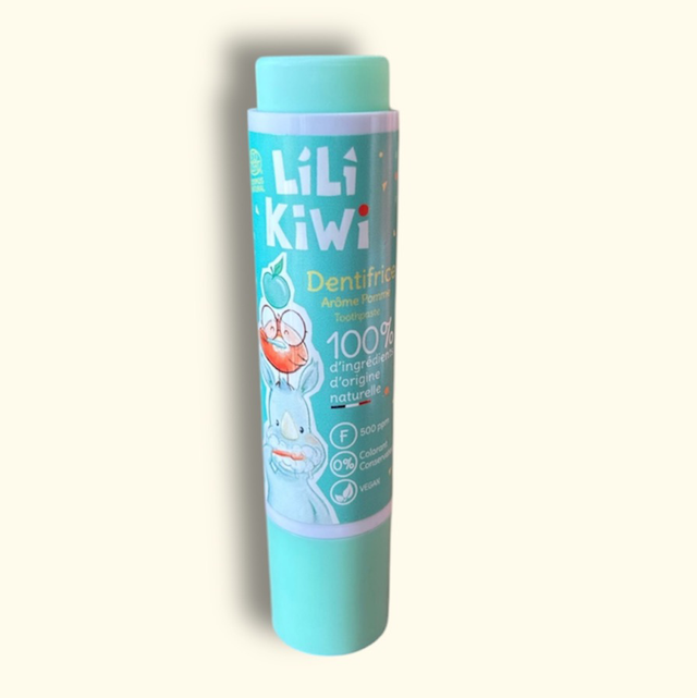 Lili Kiwi Dentifrice naturel au fluor 500 ppm, Pomme