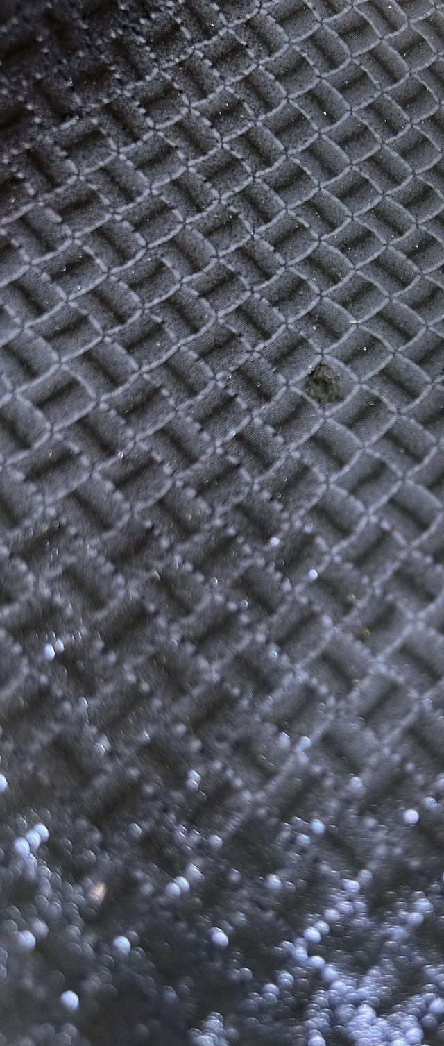 Chute de cuir bleu marine holographique