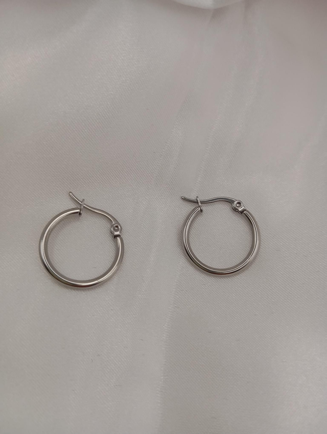 Créoles rondes argentées 