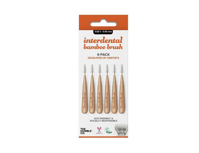 [The Humble Co.] Interdental borsteltje 6 st - oranje - 0.45 mm