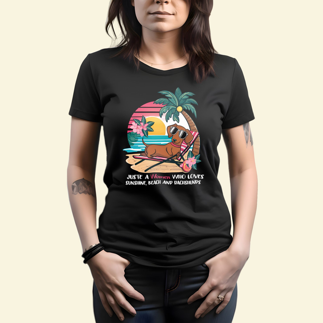 T-shirt d&#039;été chien teckel Dachshund