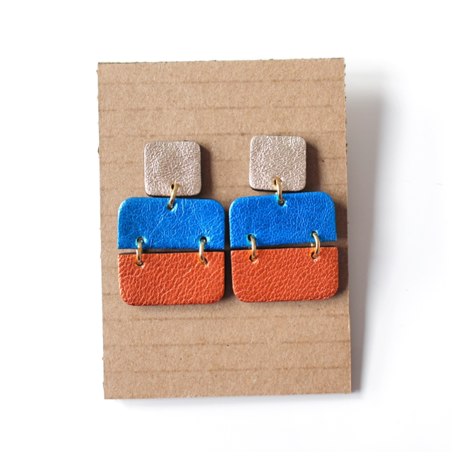 Loli • Bleu, orange métallisé 