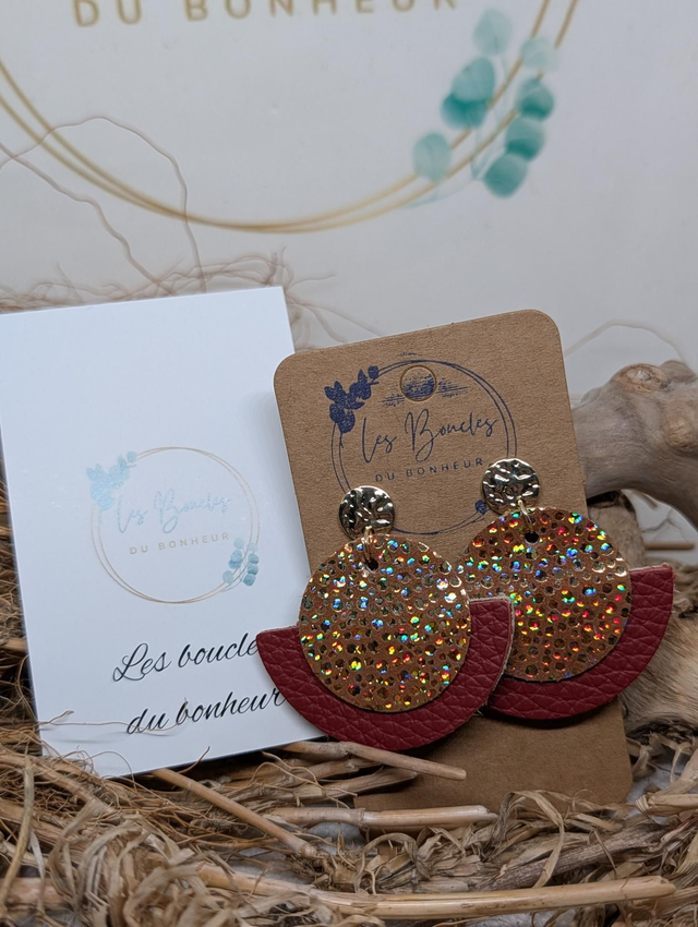 Boucles d'oreilles Dona rouge do073