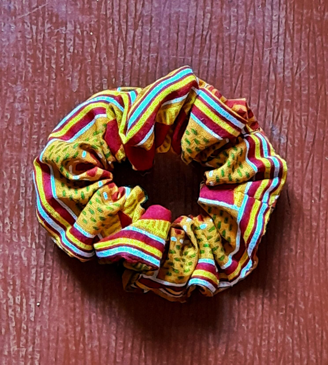 Chouchou S jaune/rouge/vert ethnique