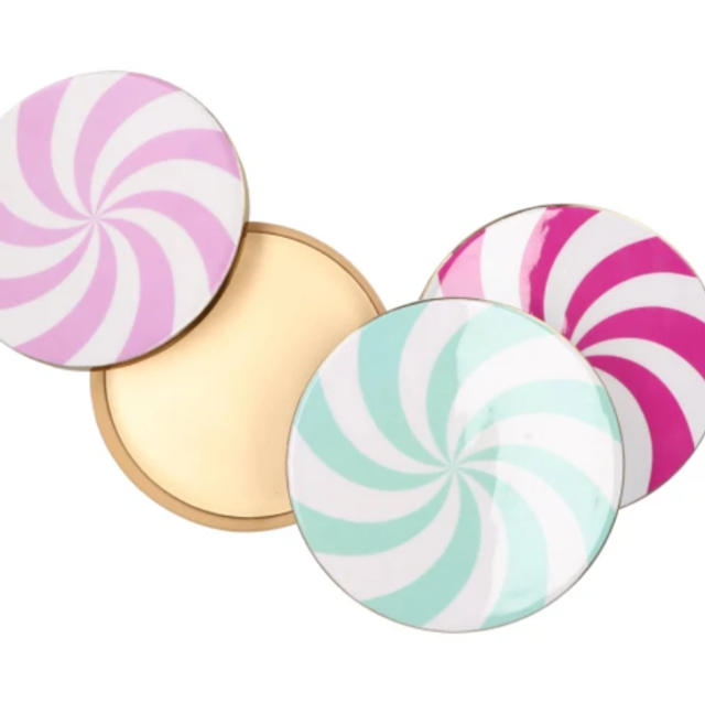 Opbergdoos ‘Candy Sweets’ pink/lila/green box ass 21x21x6cm