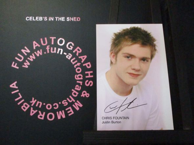 Chris Fountain (Justin Burton) Original Pre-Print Hollyoaks 6x4 Cast Card