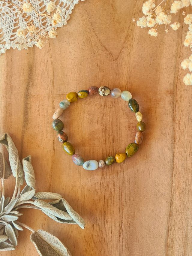 Bracelet Astéria Jaspe océan - Guérison