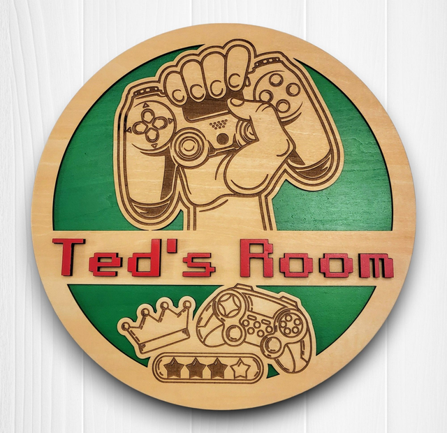 Personalised Gamers Name Door Sign.