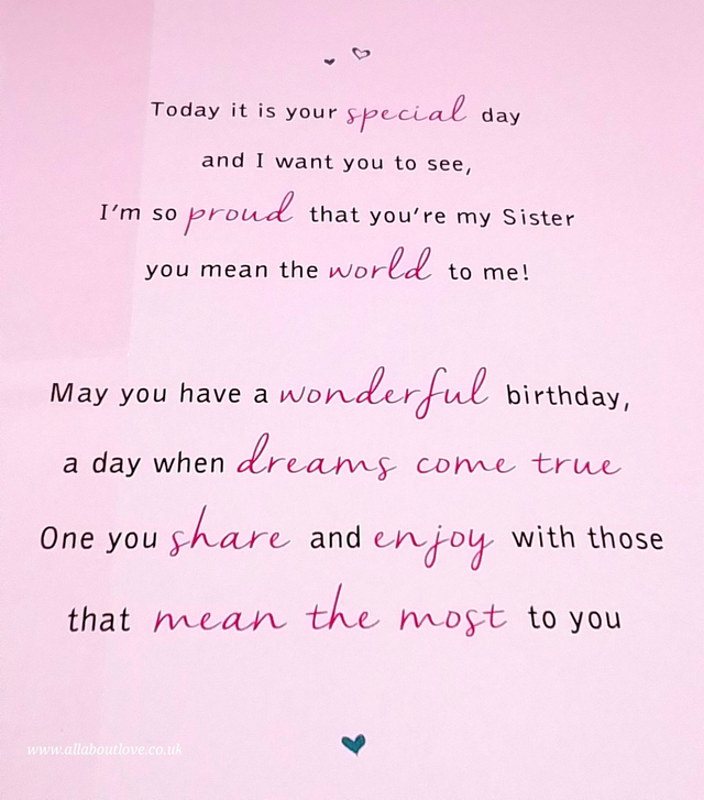 Sister Birthday Card Gift Box and Cupcake Design Loving Words
