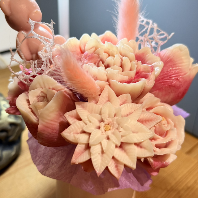 Bouquet de fleurs en cire parfumés 