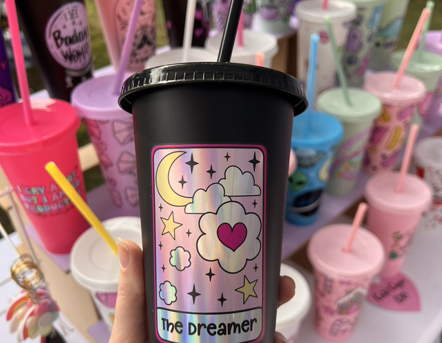 Black holographic “the dreamer” 24oz