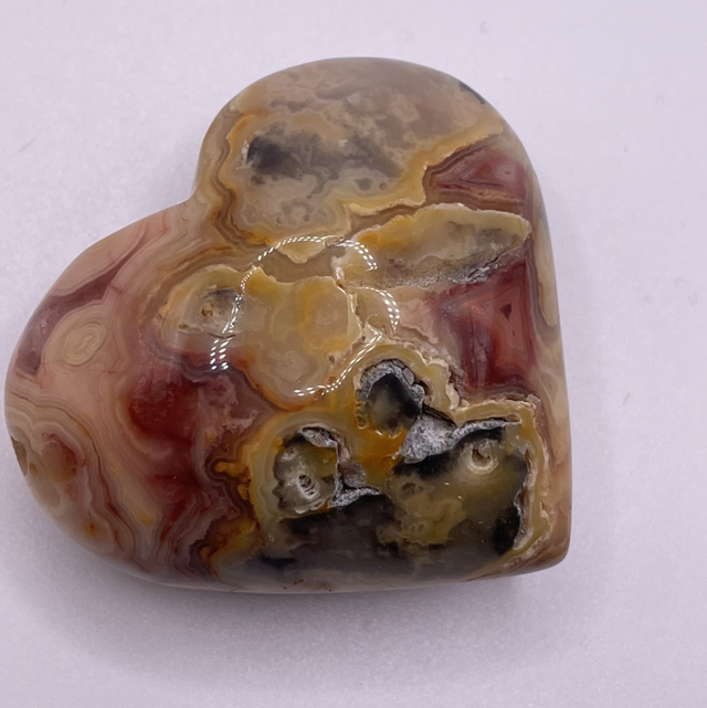 Crazy Lace Agate Heart - 3