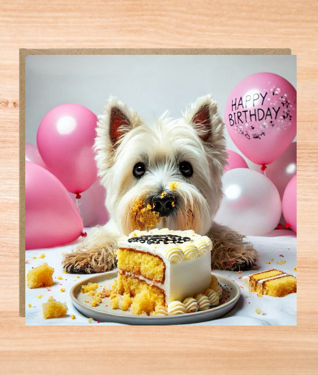 West Highland Terrier Birthday Card