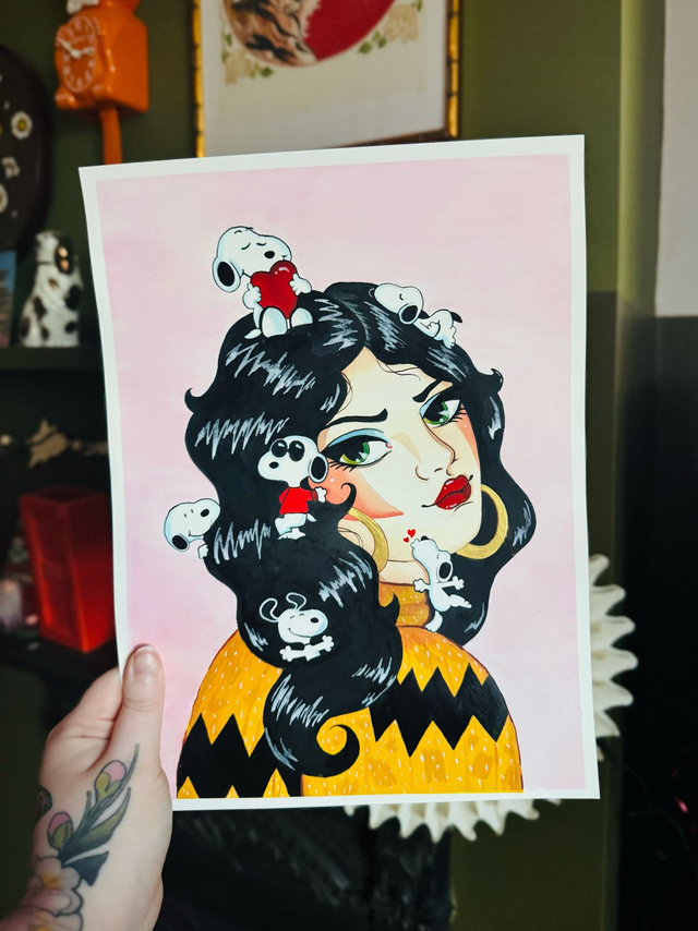Snoopy Babe A4 Fine Art Print