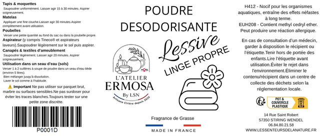 Poudre linge propre