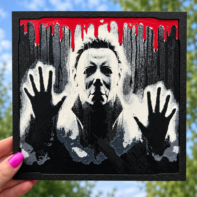Michael Myers Horror HueForge 3D Printed Wall Art