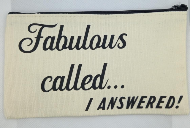 Fabulous Called Canvas Make Up Bag