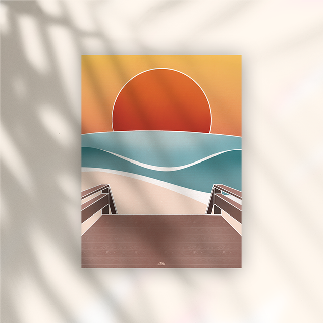 Argia I Sunset Plage - Toile 50x70cm