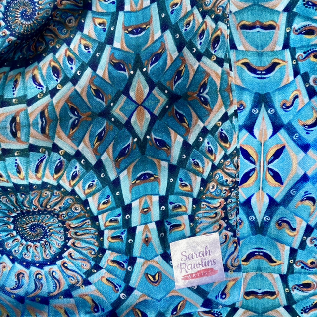 Spiral staircases and seashells scarf 